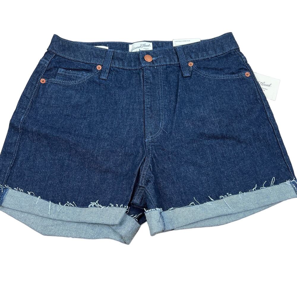 Universal Thread Women's Dark Blue High-Rise Jean Shorts - Size 6 - NWT